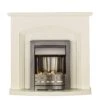 Adam Fires & Fireplaces Truro Electric Fireplace Suite With Brushed Steel Inset Fire