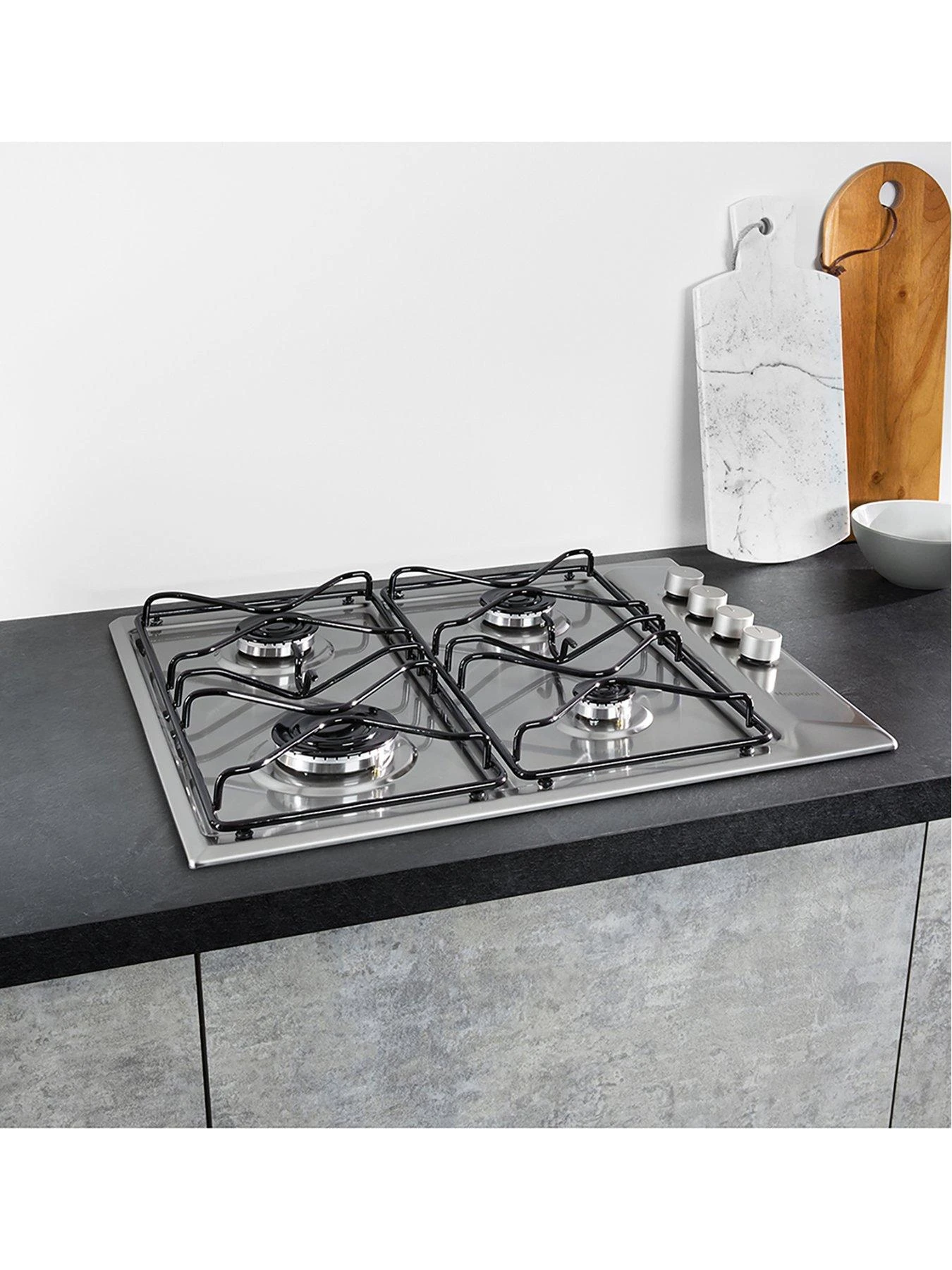 Hotpoint PAN642IXH 58cm Wide Built-in Hob With FSD - Stainless Steel - Image 2
