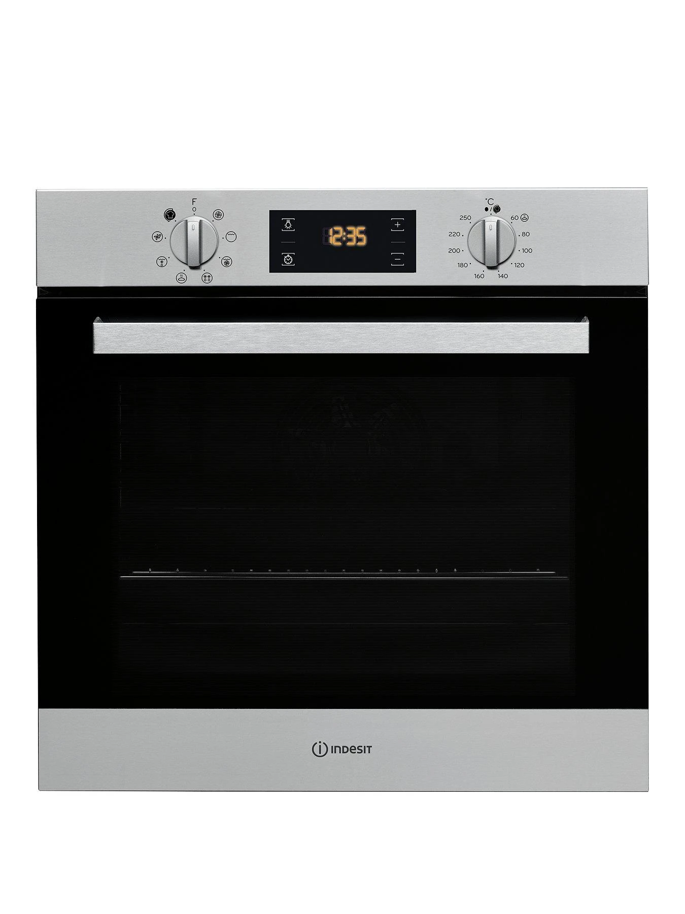 Indesit Aria IFW6340IXUK Built-In, Fan-Assisted, Single Electric Oven - Stainless Steel