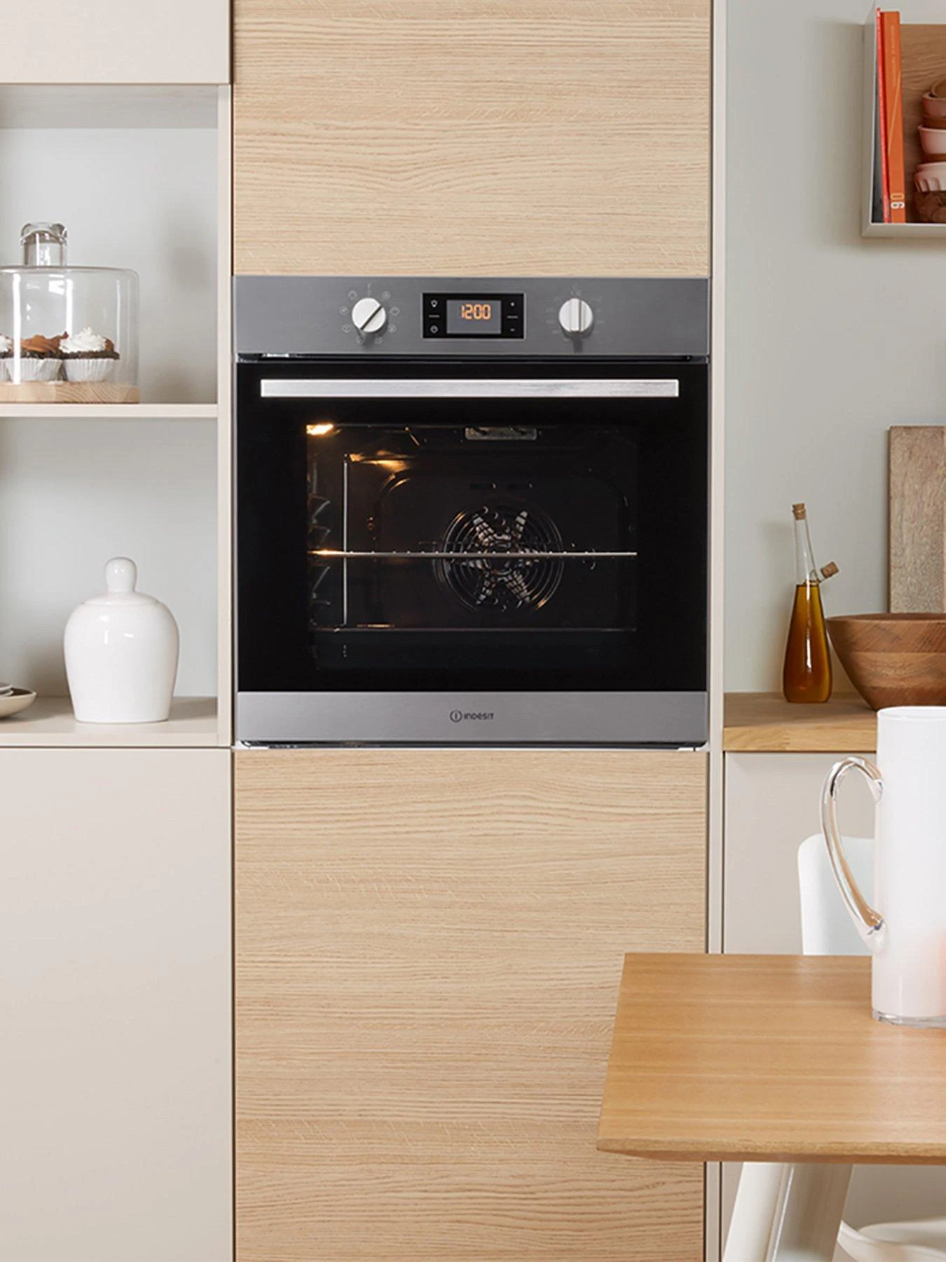 Indesit Aria IFW6340IXUK Built-In, Fan-Assisted, Single Electric Oven - Stainless Steel - Image 2