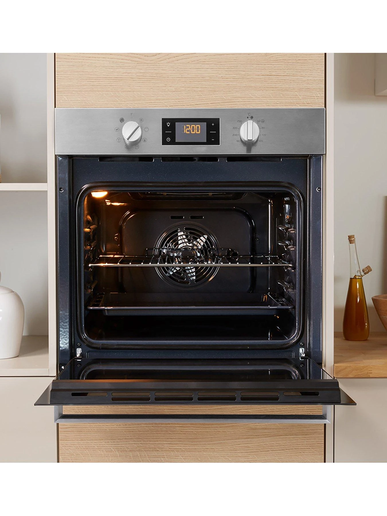 Indesit Aria IFW6340IXUK Built-In, Fan-Assisted, Single Electric Oven - Stainless Steel - Image 3