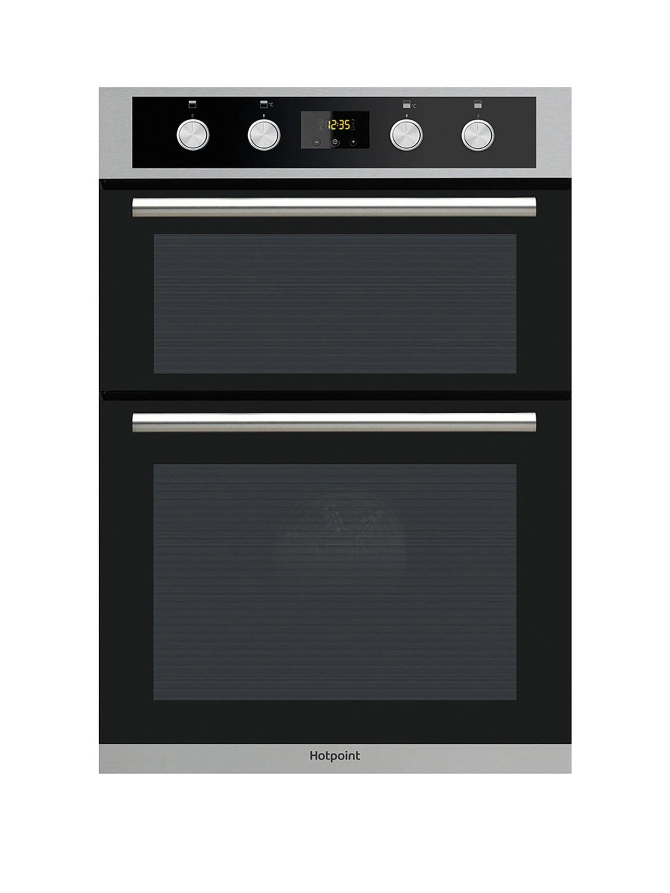 Hotpoint Class 2 DD2844CIX 60cm Built-In Double Electric Oven - Stainless Steel/Black