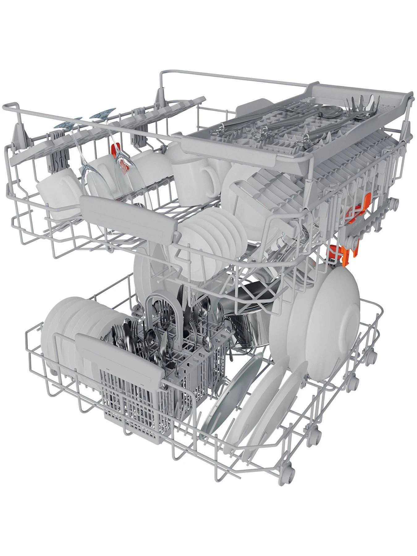 Hotpoint HFC3C26WCX UK Full Size 14-Place Dishwasher With Quick Wash And 3D Zone Wash - Silver - Image 6