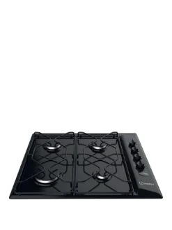 Indesit Aria PAA642IBK 58cm Built-In Gas Hob With FSD - Black