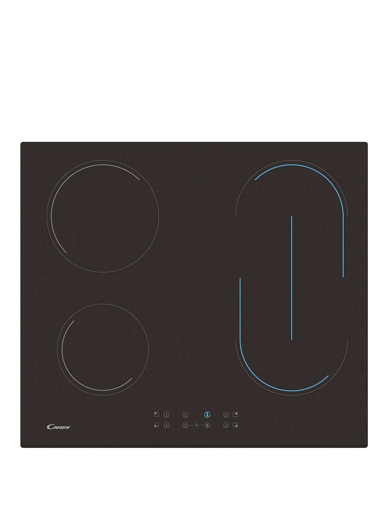 Candy CH64BVT 60cm Ceramic Hob With Optional Installation - Black