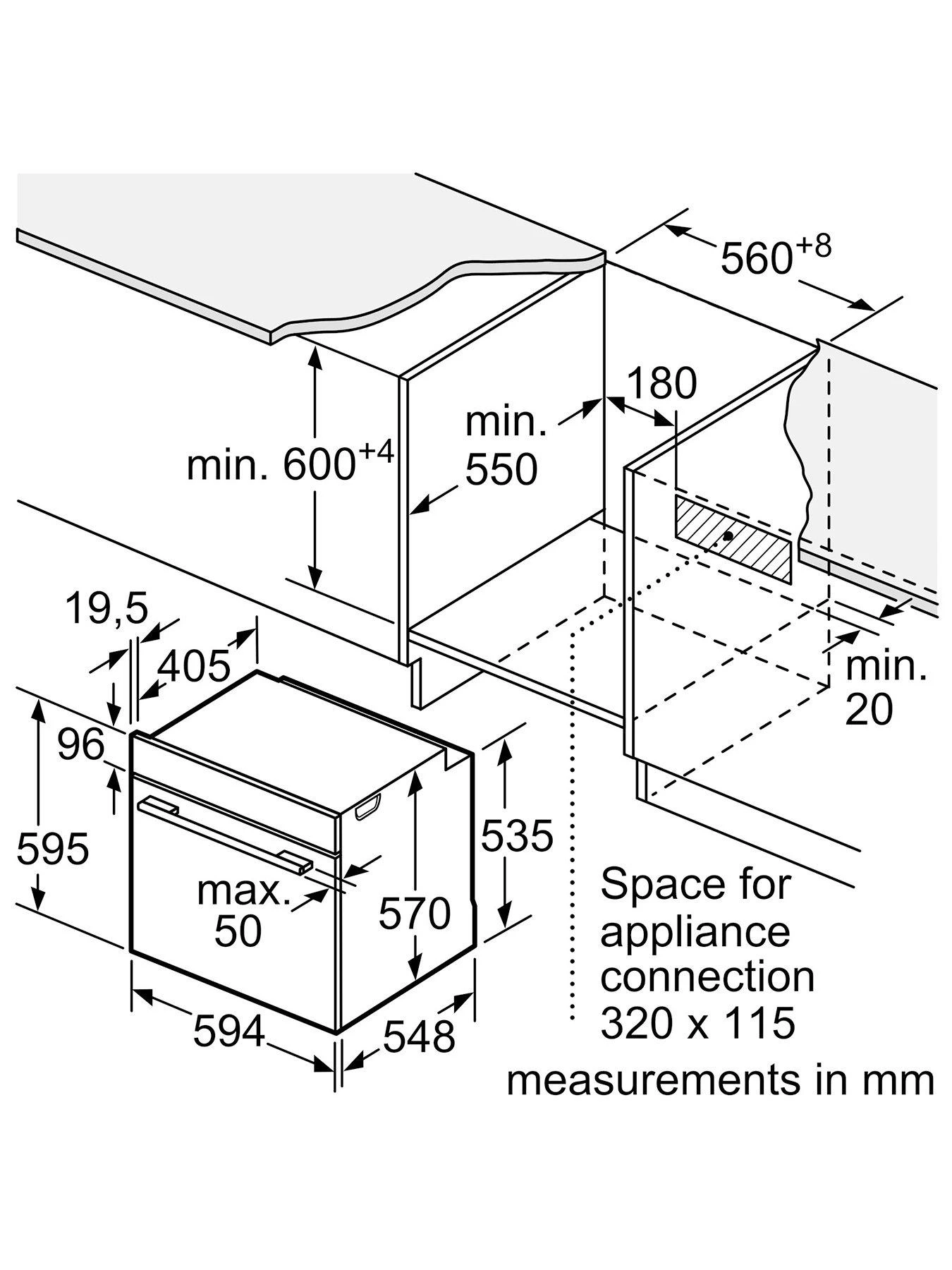 Bosch Serie 4 HBS534BS0B Built-In Single Oven With 3D Hotair - Stainless Steel - Image 6