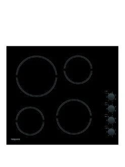 Hotpoint HR619CH 60cm Wide Built-In Ceramic Hob - Black