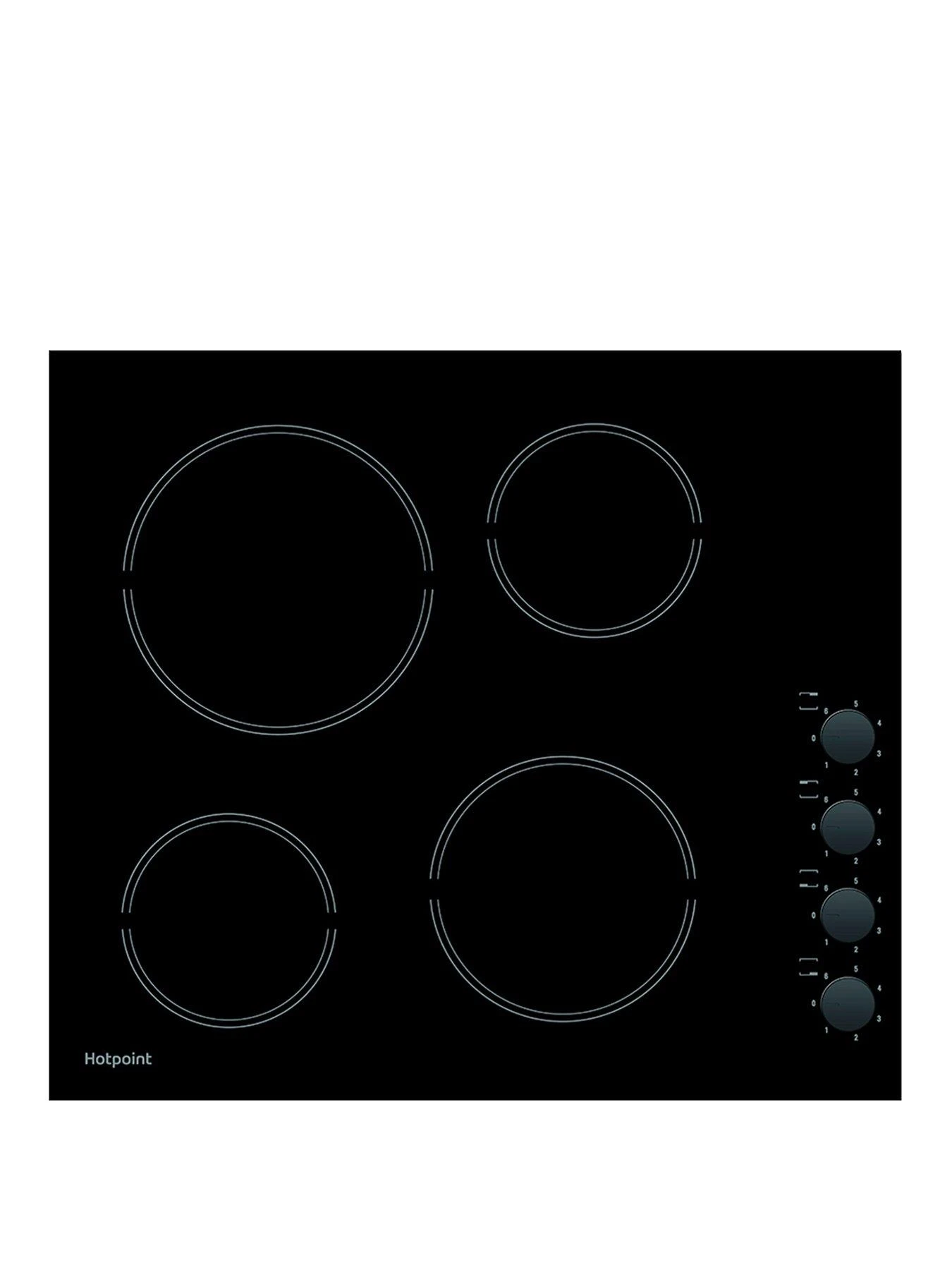 Hotpoint HR619CH 60cm Wide Built-In Ceramic Hob - Black