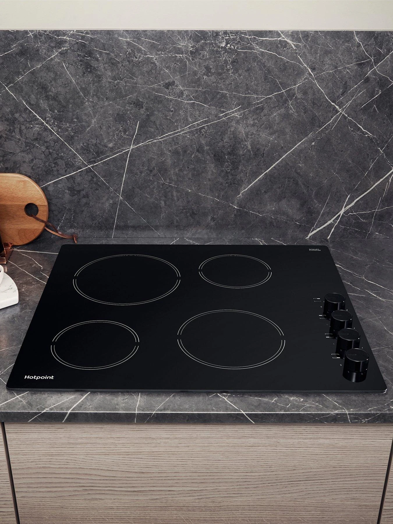 Hotpoint HR619CH 60cm Wide Built-In Ceramic Hob - Black - Image 3