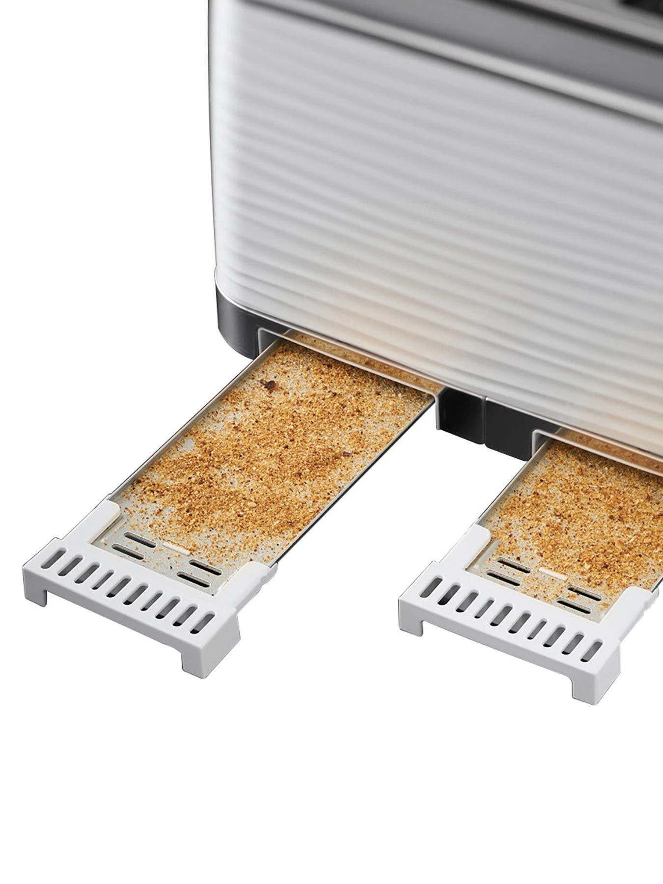 Russell Hobbs Inspire 4 Slice White Textured Plastic Toaster - 24380 - Image 5