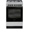 Indesit IS5G4PHSS 50cm Dual Fuel Single Oven Cooker - Stainless Steel