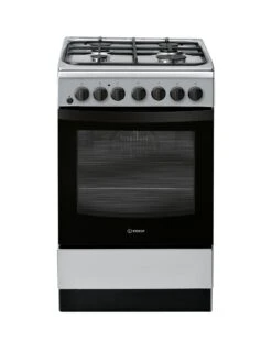 Indesit IS5G4PHSS 50cm Dual Fuel Single Oven Cooker - Stainless Steel