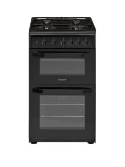 Hotpoint HD5G00KCB 50cm Wide Gas Cooker With Grill - Black