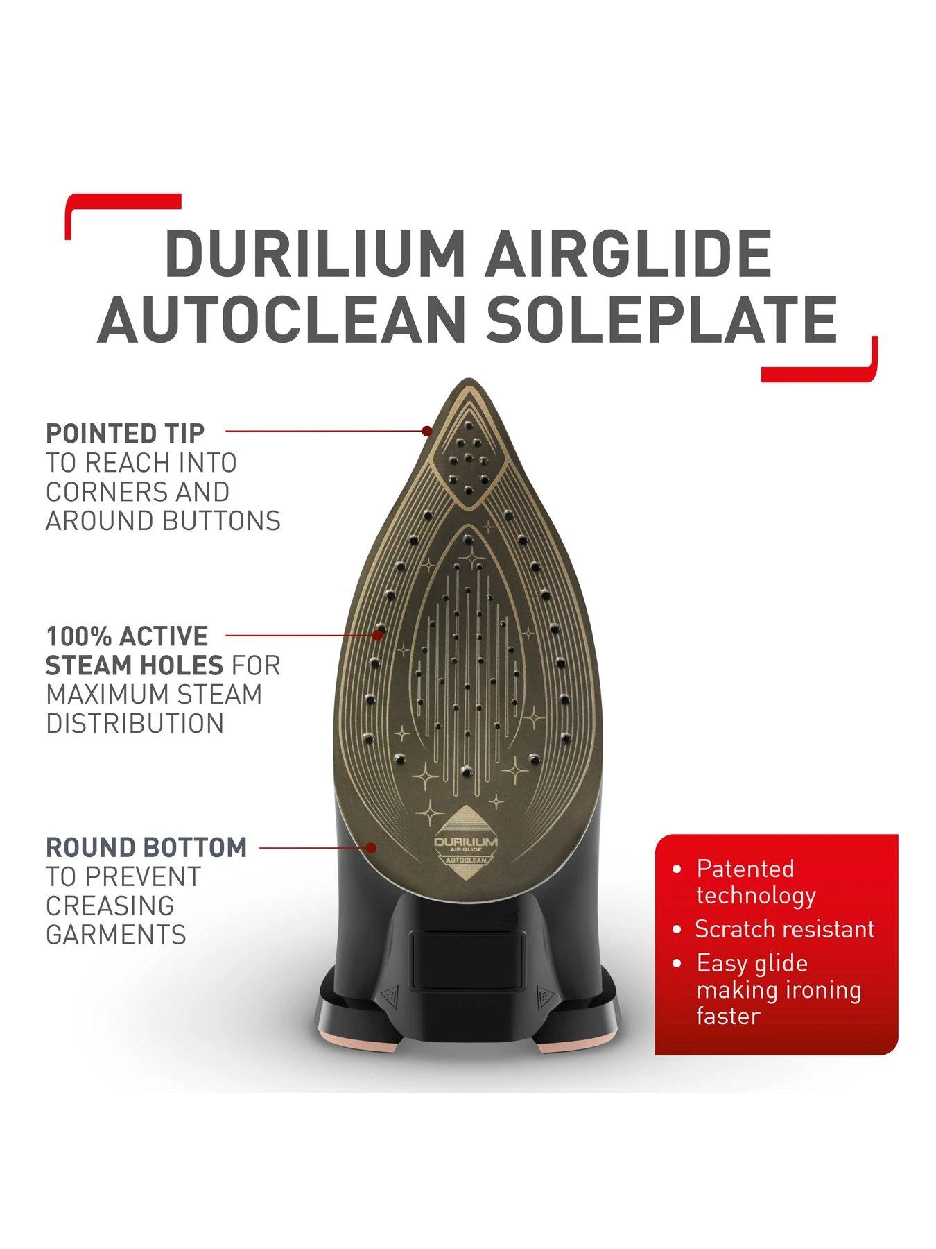 Tefal Steam Iron 350ml Ultimate Pure AntiScale FV9845 - Image 2