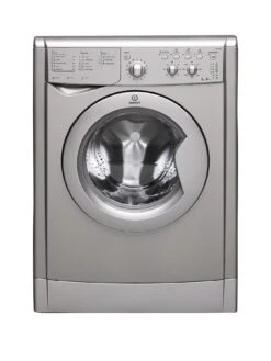 Indesit IWDC6125S 1200 Spin, 6kg Wash, 5kg Dry Washer Dryer - Silver
