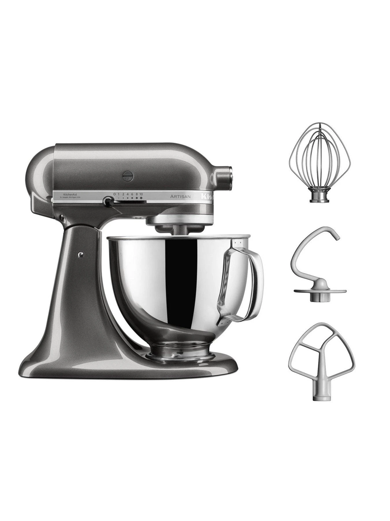 KitchenAid KSM125BQG Artisan Stand Mixer - Liquid Graphite - Image 4