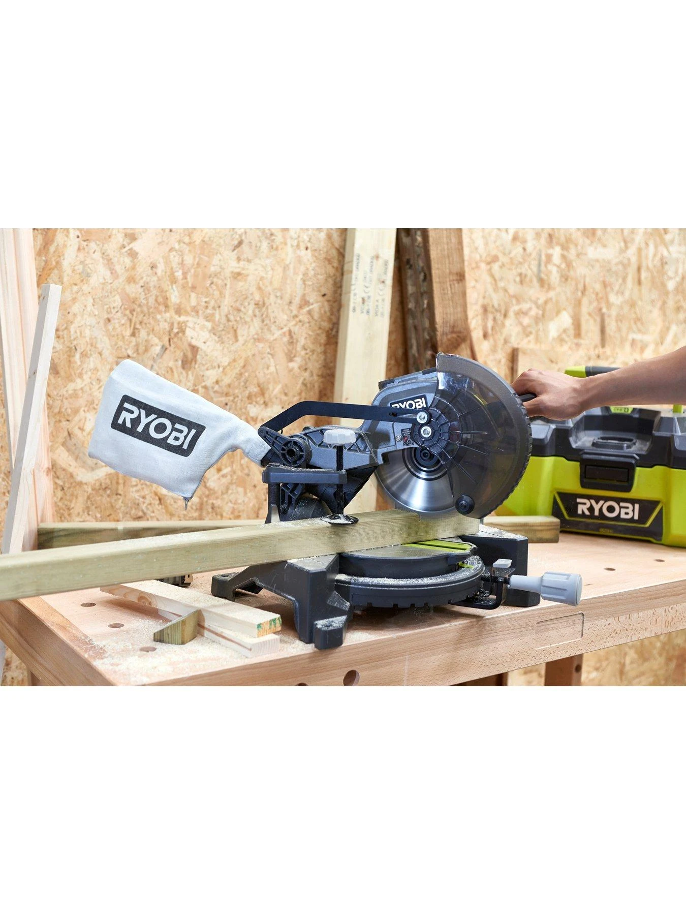 RYOBI EMS190DC 18V ONE+ Cordless Mitre Saw (Bare Tool) - Image 3