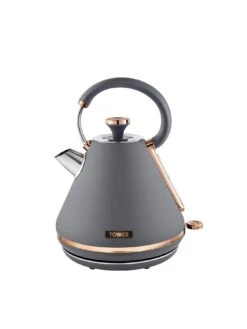 Tower Cavaletto 1.7L Pyramid Kettle - Grey & Rose Gold