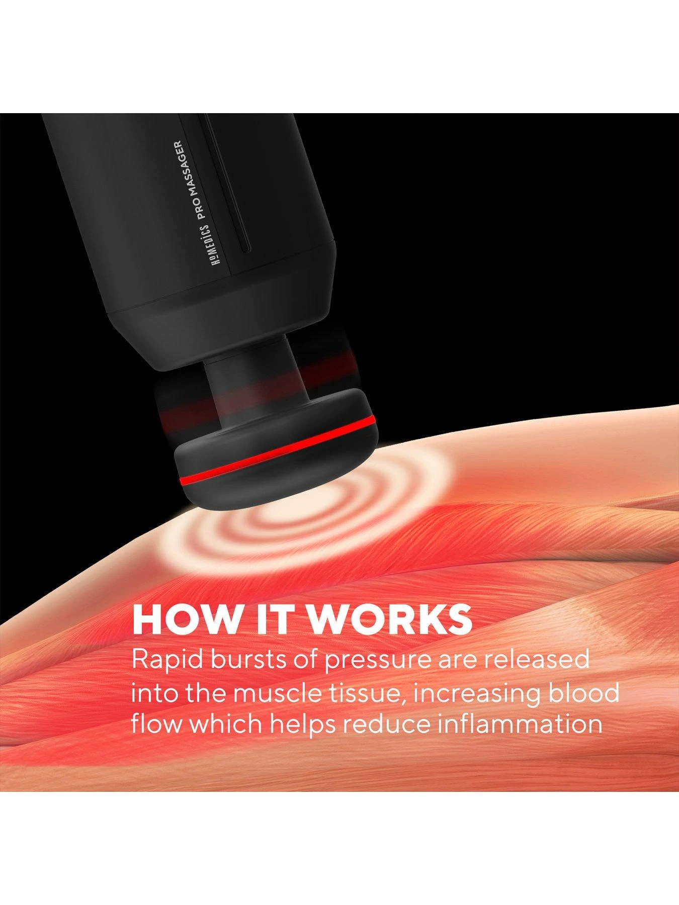 Homedics Sports Recovery Massage Gun With Heat - Image 4