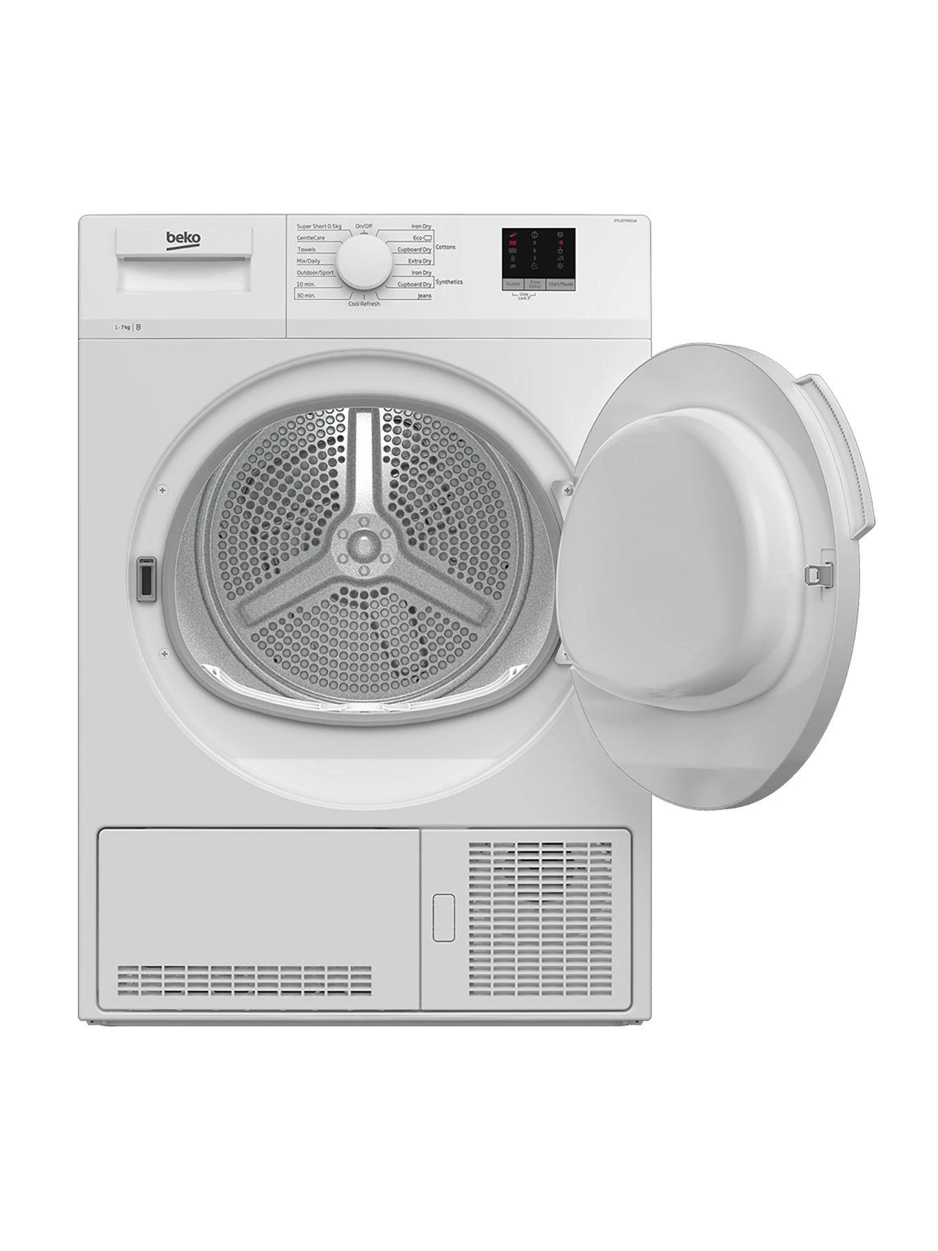 Beko DTLCE70051W 7kg Load, Full Size Condenser Sensor Dryer - White - Image 2