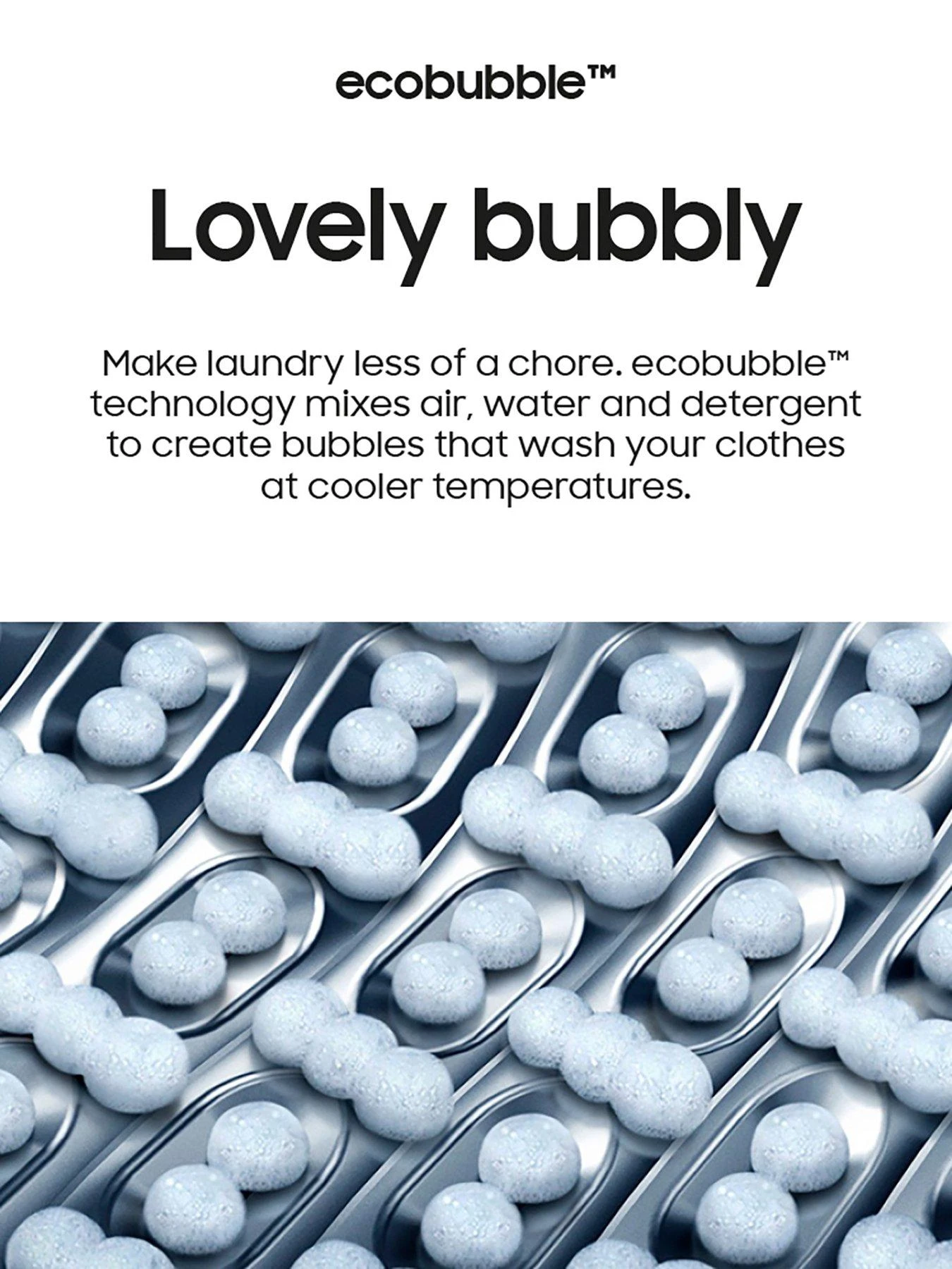 Samsung Series 5 WW80TA046AX/EU ecobubble™ Washing Machine - 8kg Load 1400rpm Spin B Rated - Graphite - Image 4