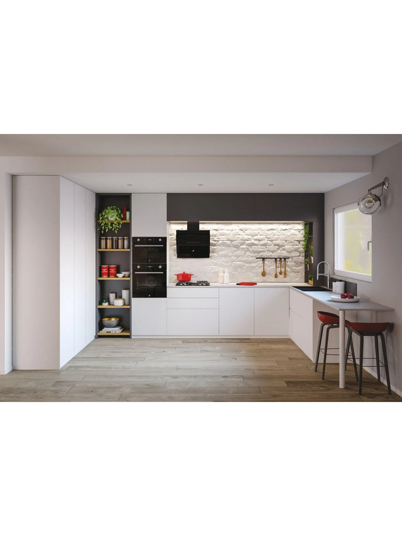 Hoover H-HOOD 500 HDG6DCK3B 60cm Angled Glass Hood - Black - Image 5