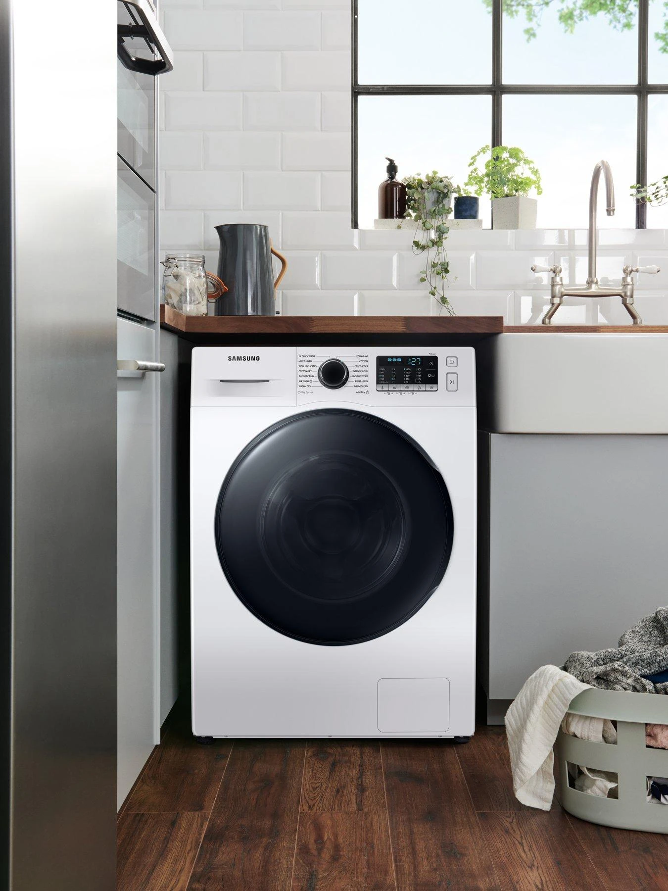 Samsung Series 5 WD80TA046BE/EU With Ecobubble™ 8/5kg Washer Dryer, 1400rpm, E Rated - White - Image 3