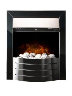 Adam Fires & Fireplaces Comet Obsidian Black Electric Fire