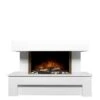 Adam Fires & Fireplaces Havana White Electric Suite With Remote