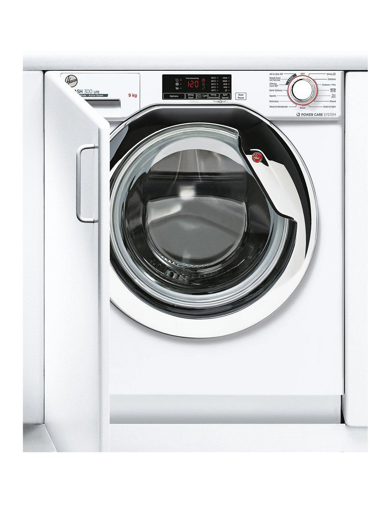 Hoover H-WASH 300 HBWS 49D1ACE Integrated 9kg Load Washing Machine With 1400 Rpm Spin - White - Image 2