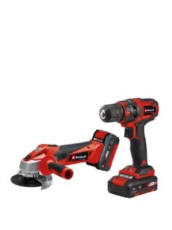 Einhell PXC Cordless Drill & Angle Grinder Kit - TC-TK 18 Li Kit (18V Includes Battery)