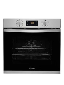 Indesit IFW3841PIX Built-In 60cm Width, Electric Single Oven - Stainless Steel
