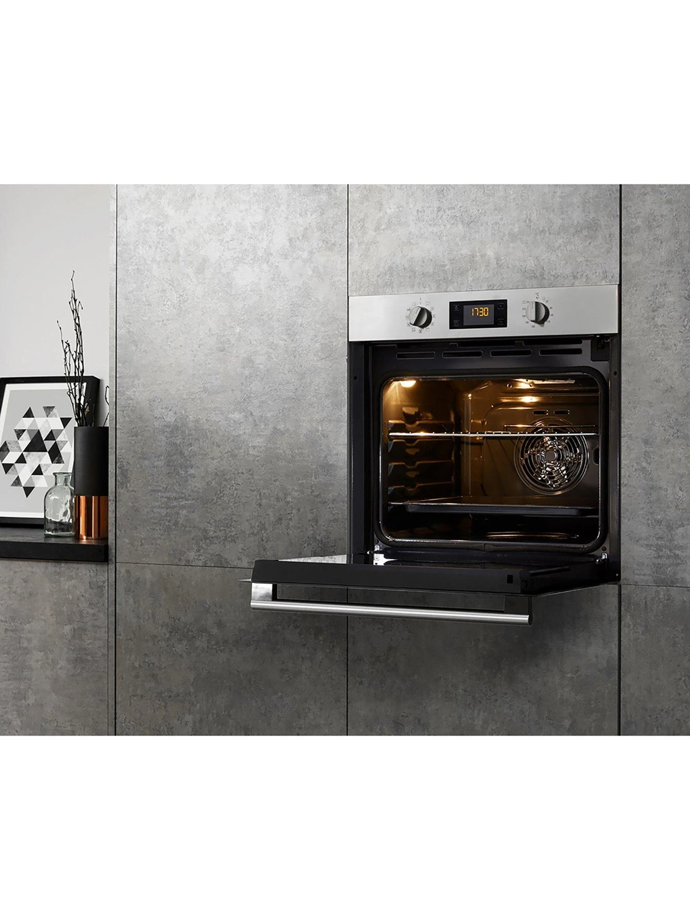 Hotpoint SA2840PIX Built-In 60cm Width, Electric Single Oven - Stainless Steel - Image 3