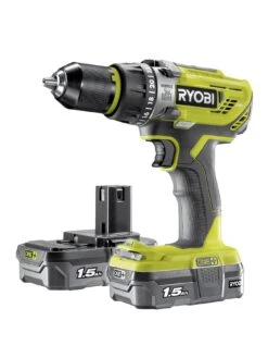 RYOBI R18PD31-215S 18V ONE+ Cordless Compact Combi Drill Starter Kit (with 2x 1.5Ah Batteries)