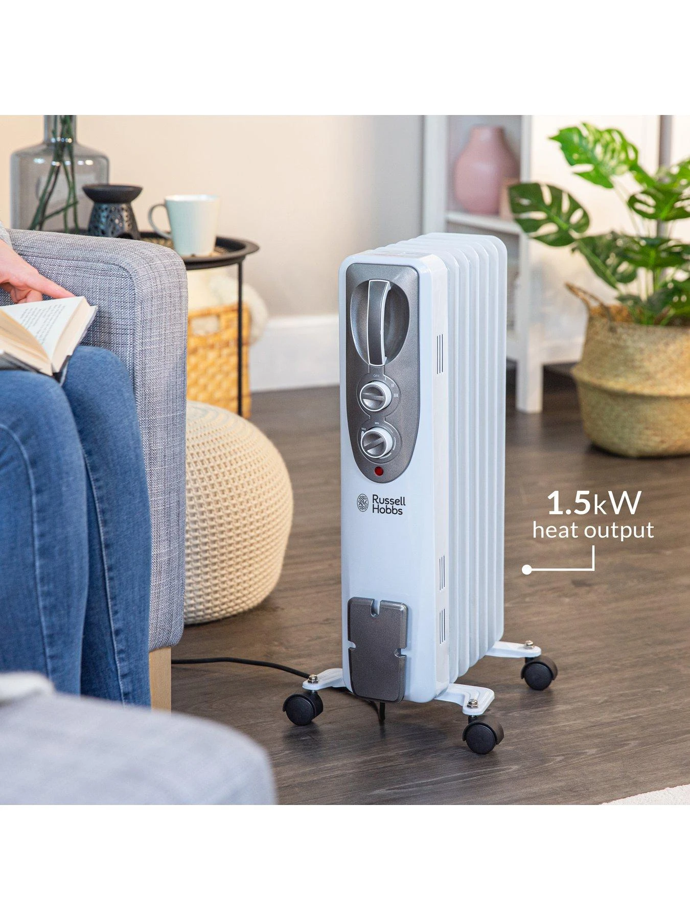 Russell Hobbs Oil-Filled Radiator - 7-Fin RHOFR5001 - Image 4