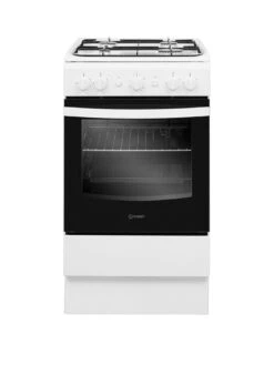 Indesit IS5G1KMW 50cm Wide Gas Cooker - White