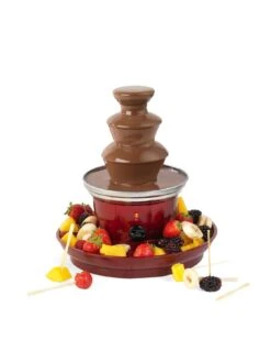 Giles & Posner Chocolate Fountain EK3428G with Fruit Tray And 100 Bamboo Skewers
