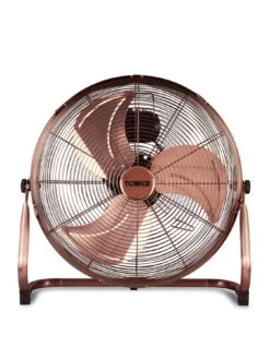 Tower T662000C High-Speed Velocity Floor Fan With Adjustable Tilt, Long-Life Motor, 18 Inch, 100W, Copper