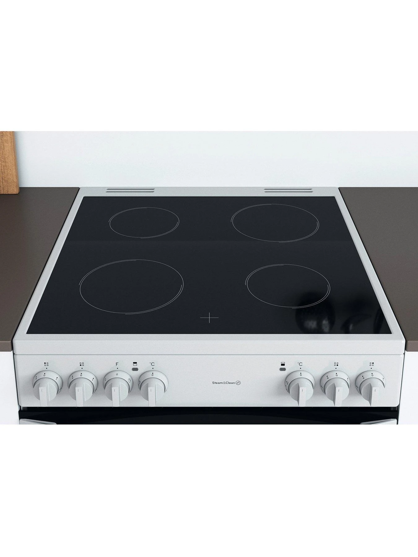 Indesit ID67V9KMW 60cm Wide Electric Double Oven Cooker With Ceramic Hob - White - Image 5
