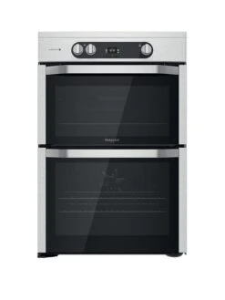Hotpoint HDM67I9H2CX 60cm Wide Double Oven Electric Cooker With Induction Hob - Stainless Steel