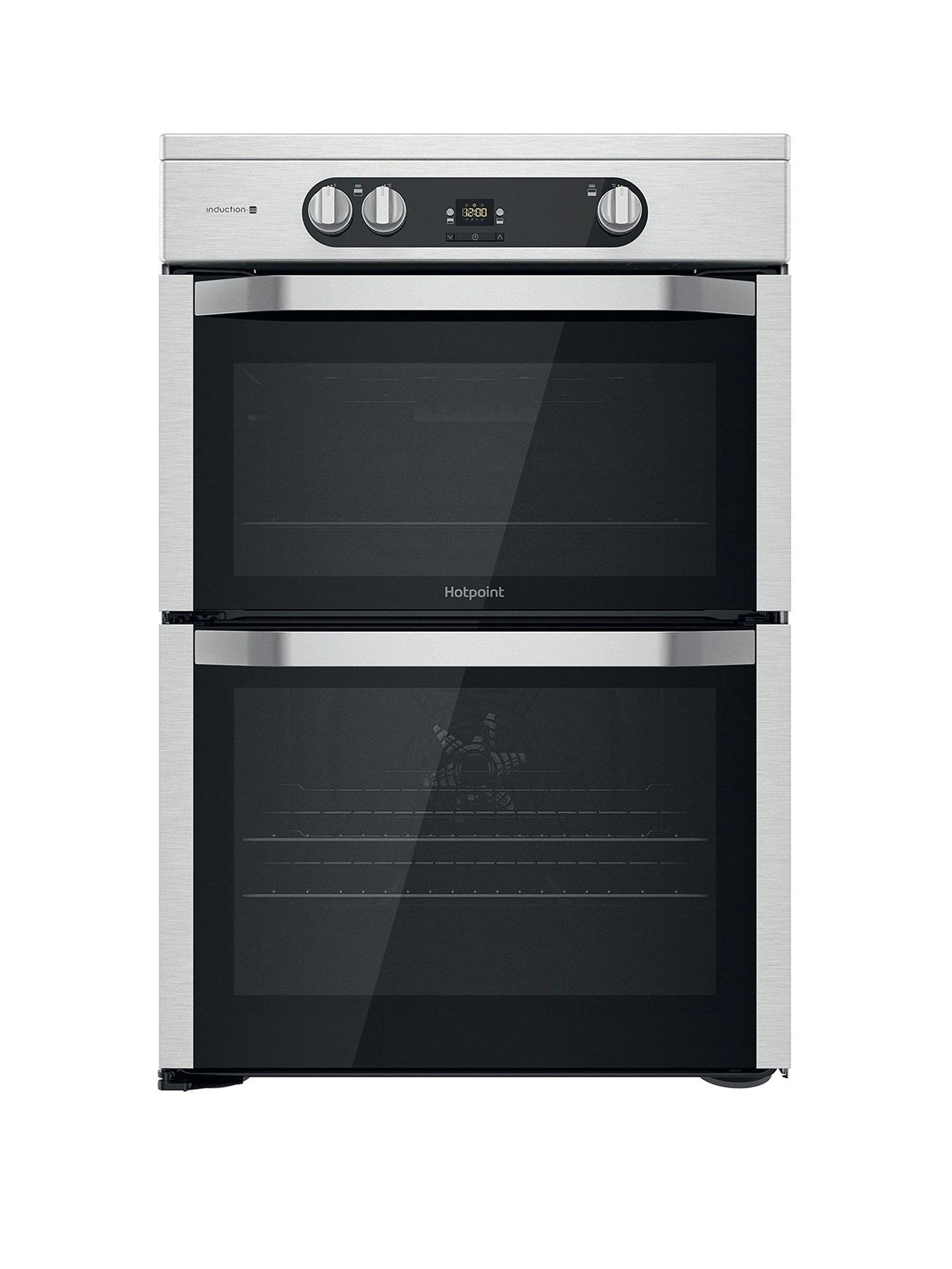 Hotpoint HDM67I9H2CX 60cm Wide Double Oven Electric Cooker With Induction Hob - Stainless Steel
