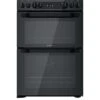 Hotpoint HDM67V92HCB 60cm Wide Double Oven Electric Cooker With Ceramic Hob - Black