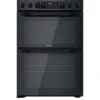 Hotpoint HDM67V9CMB 60cm Wide Double Oven Electric Cooker With Ceramic Hob - Black
