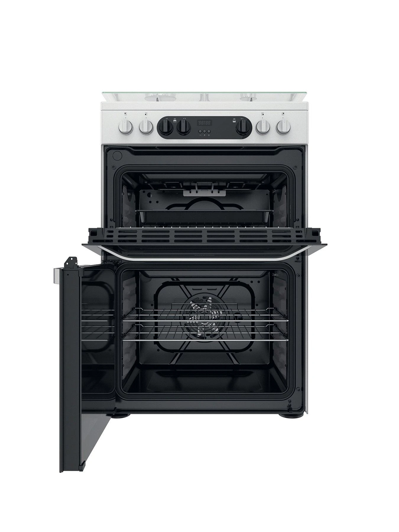 Hotpoint HDM67G9C2CW Freestanding Dual Fuel Double Oven Electric Cooker - Image 2