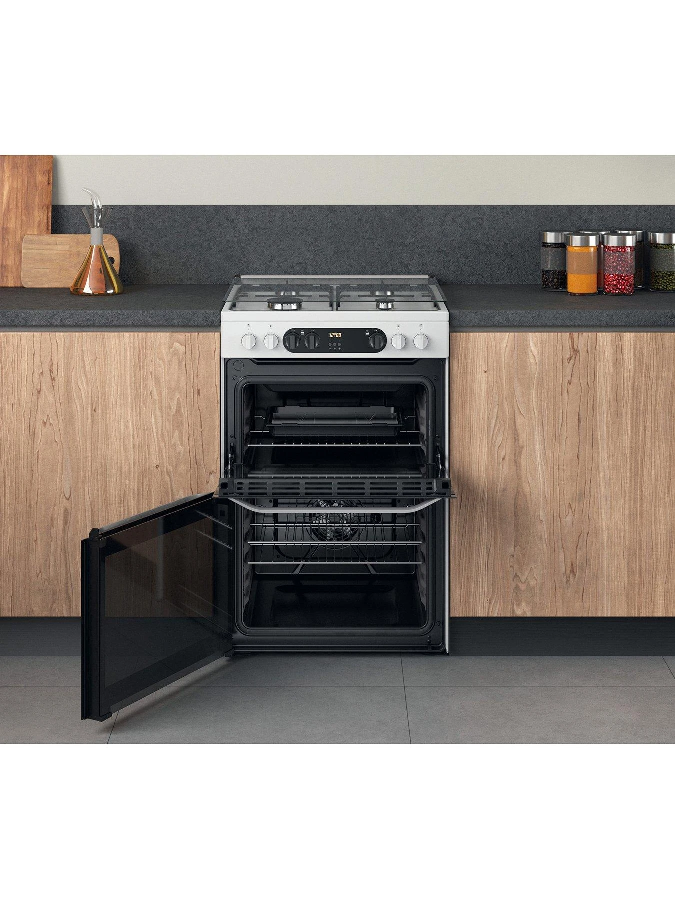 Hotpoint HDM67G9C2CW Freestanding Dual Fuel Double Oven Electric Cooker - Image 4