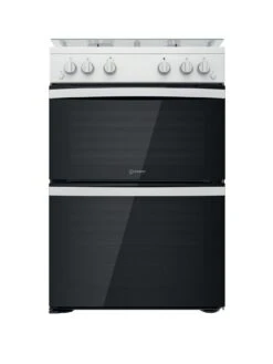 Indesit ID67G0MCW Freestanding Double Oven Gas Cooker