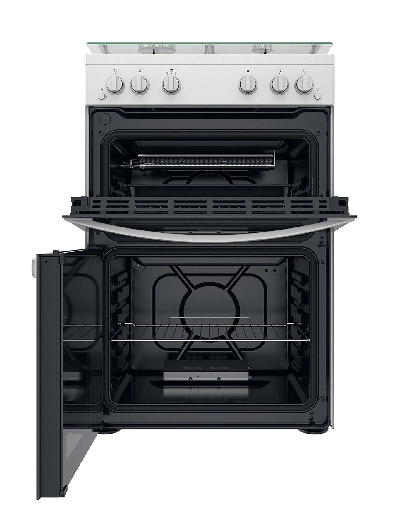 Indesit ID67G0MCW Freestanding Double Oven Gas Cooker - Image 2