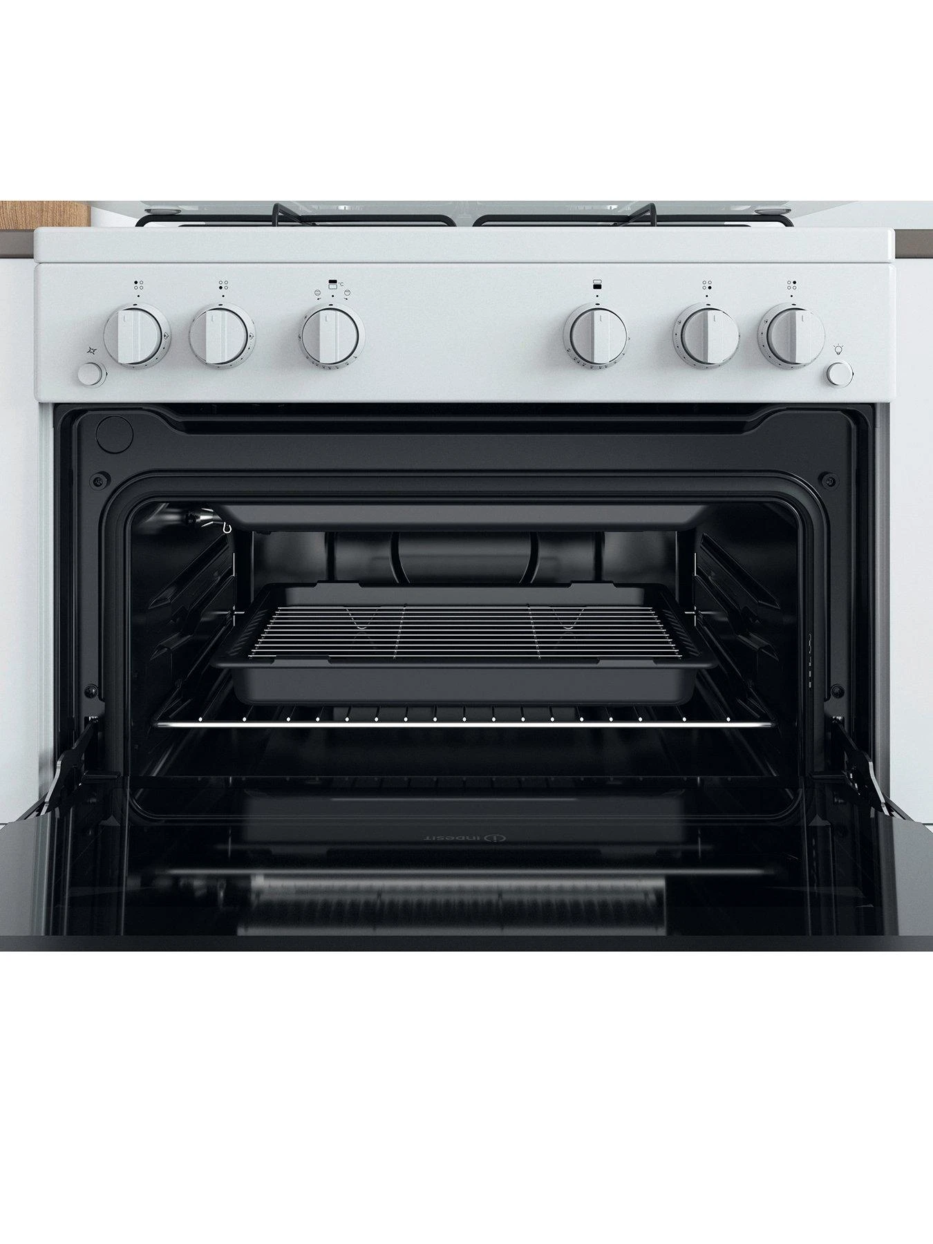 Indesit ID67G0MCW Freestanding Double Oven Gas Cooker - Image 6