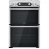 Hotpoint HDM67G0C2CX 60cm Wide Freestanding Double Oven Gas Cooker