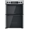 Hotpoint HDM67G0CCX 60cm Wide Freestanding Double Oven Gas Cooker